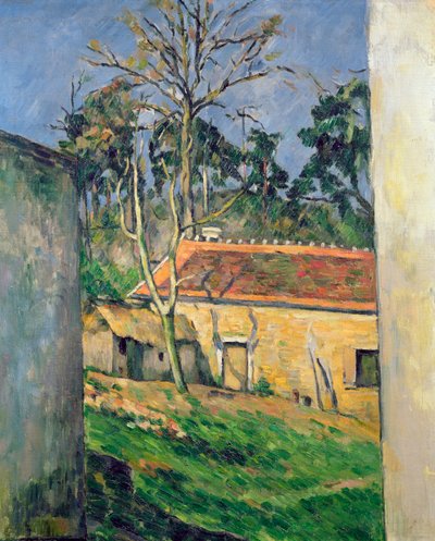 Gård i Auvers, ca. 1879-80 (olie på lærred) af Paul Cézanne