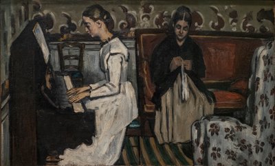 Pigen ved klaveret (Overture til "Tannhäuser") af Paul Cézanne