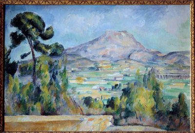Sainte Victoire-bjerget Maleri af Paul Cezanne (1839-1906) 1887-1890 Søn. 0,65x0,92 m Paris, Orsay museum - Mount Sainte-Victoire. Maleri af Paul Cezanne (1839-1906) af Paul Cézanne