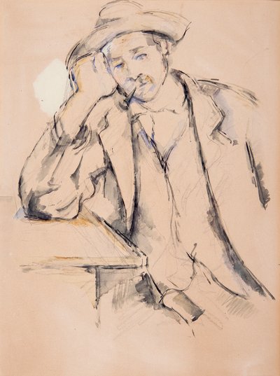 Lænende ryger af Paul Cézanne