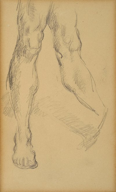 Benstudie. Tegning af Paul Cezanne (1839-1906). Bly på papir. Mål: 19,4x11,8cm. Musee Granet, Aix En Provence. af Paul Cézanne