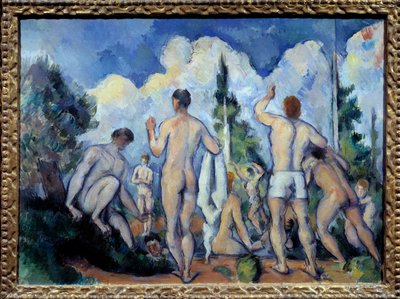Les badende Maleri af Paul Cezanne (1839-1906) 1890 søn. 0,6x0,82 m Paris, musee d