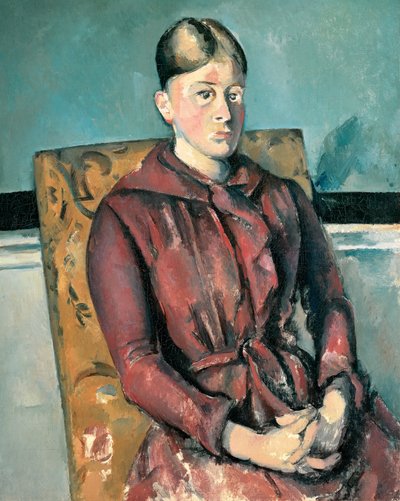 Madame Cézanne i en gul lænestol af Paul Cézanne