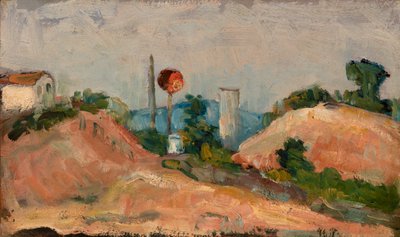 Railroad Cut af Paul Cézanne