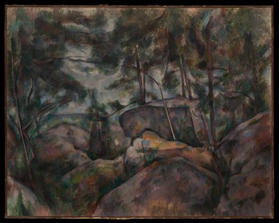 Klippe ved Fontainebleau af Paul Cézanne
