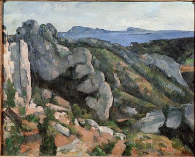 Rocks at the Estaque (olie på lærred af Paul Cézanne