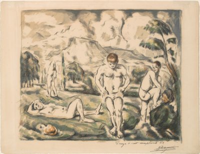 De store badende (Les Baigneurs) af Paul Cézanne