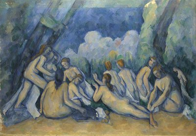 De store badende, ca. 1900-05 (olie på lærred) af Paul Cézanne