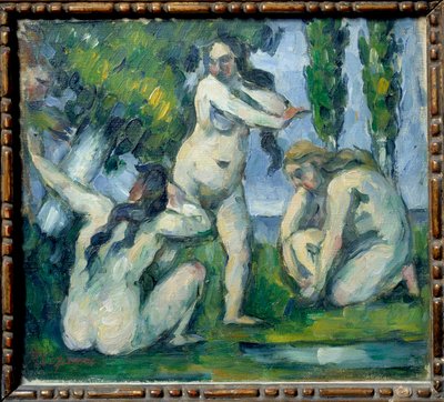 Tre badende maleri af Paul Cezanne (1839-1906). 1875-1877 søn. 0,22x0,19 m Paris, musee d