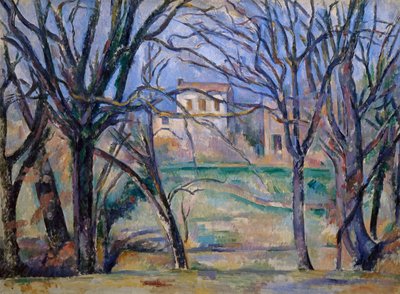 Træer og huse af Paul Cézanne