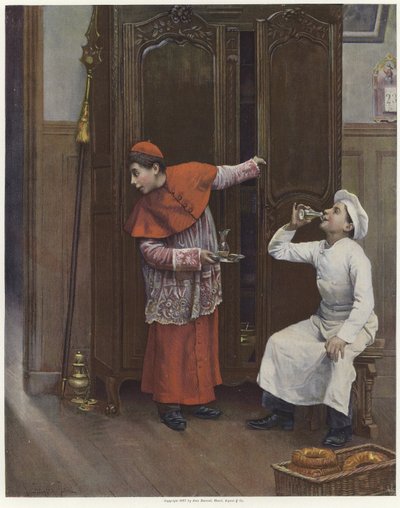 To unge drenge iført kostumer farve litho af Paul Charles Chocarne Moreau