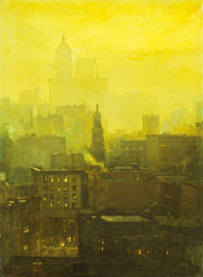 Urban Nocturne, af Paul Cornoyer