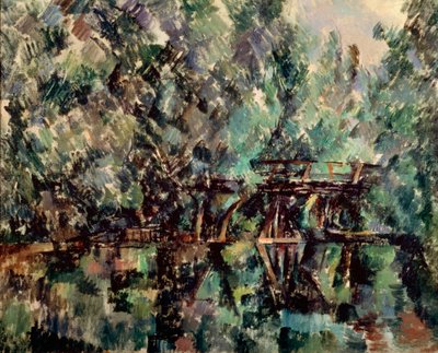 En bro over en dam, c1898. af Paul Cézanne
