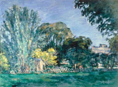 Træer på Jas de Bouffan af Paul Cézanne