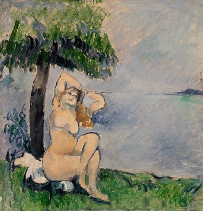 Bader ved Strandkanten af Paul Cézanne