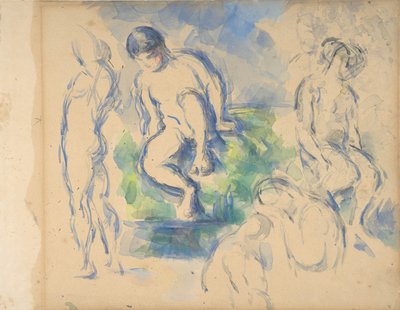 Badende recto, Still Life verso, ca. 1890 recto - 1900 verso. af Paul Cézanne
