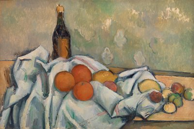 Flaske og frugter af Paul Cézanne