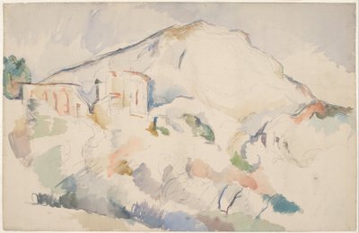 Château Noir og Mont Sainte-Victoire, ca. 1890-1895 af Paul Cézanne