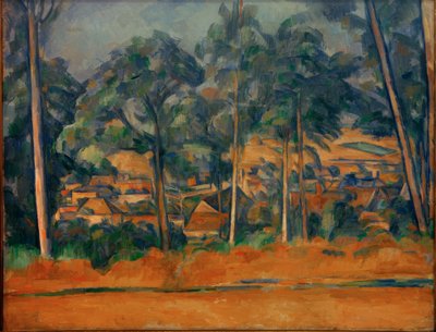 Landsby bag træer af Paul Cézanne