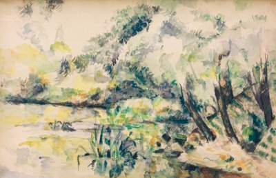 Sumpet vand (nær Melun?) af Paul Cézanne