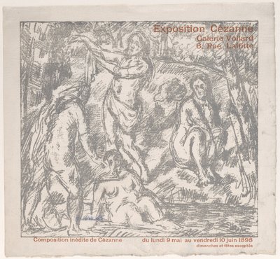 Udstillingskatalogomslag til et Cézanne-udstilling i Galerie Vollard 9. maj-10. juni 1898..., 1898. af Paul Cézanne