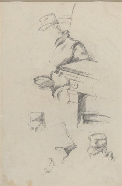 Kunstnerens far [verso], ca. 18651870. af Paul Cézanne