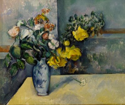 Blomster i en vase af Paul Cézanne