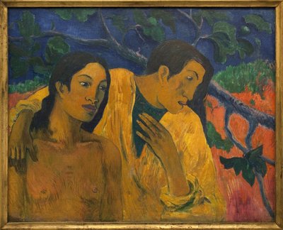 Flyvning (Tahiti-idyl). Maleri af Paul Gauguin (1848-1903), Olie på lærred af Paul Cézanne