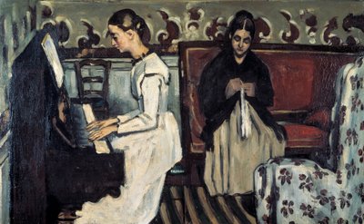 Pige ved klaverouverture til Tannhauser, c1868. af Paul Cézanne