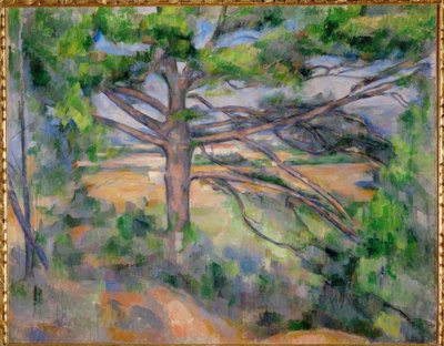 Stor fyr og rød jord af Paul Cézanne