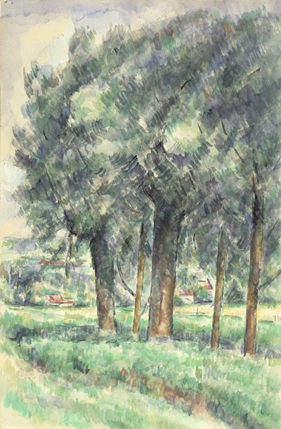 Gruppe af træer, 1877-80 af Paul Cézanne