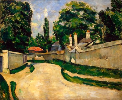 Huse langs en vej, c1881 af Paul Cézanne