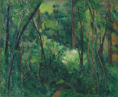 Interiør af en skov, ca 1885 af Paul Cézanne
