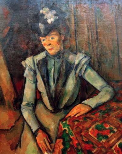 Damen i Blåt af Paul Cézanne