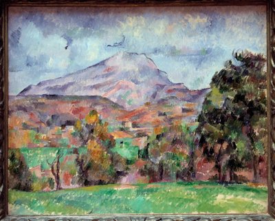La montagne Sainte Victoire Maleri af Paul Cezanne (1839-1906) Geneve fra det 19. århundrede, museum for kunst og historie af Paul Cézanne