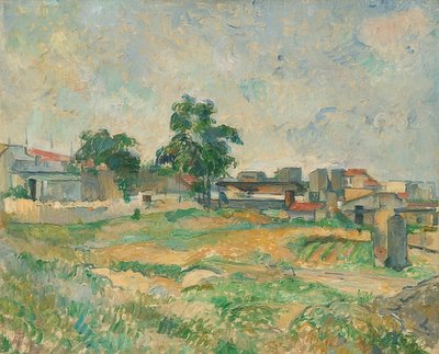 Landskab nær Paris. Omkring 1876 af Paul Cézanne