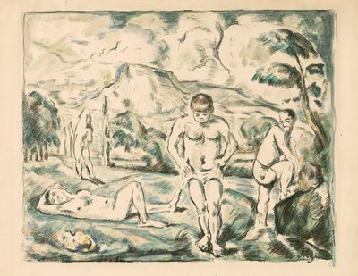 Store Badegæster af Paul Cézanne