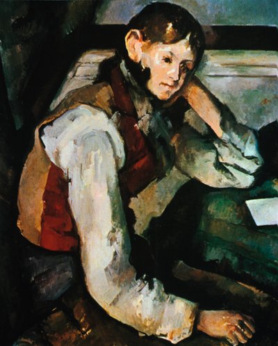 Drengen i en rød vest, 1888-1890 af Paul Cézanne