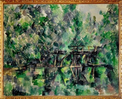 Broen over dammen af Paul Cézanne