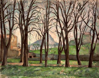 Jas de Bouffan kastanjetræer om vinteren af Paul Cézanne