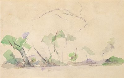 Mont Sainte-Victoire (wc på papir) af Paul Cézanne