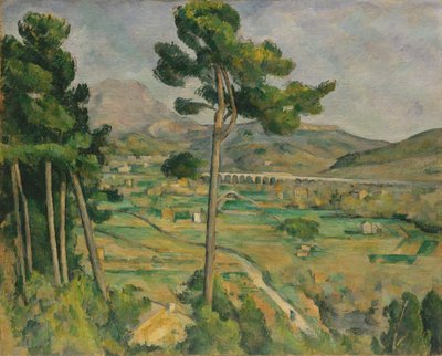 Mont Sainte-Victoire og Viadukten i Arc River Valley, 1882-85. af Paul Cézanne