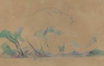 Mont Sainte-Victoire [recto], ca. 1895. af Paul Cézanne