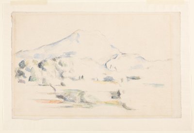 Montagne Sainte-Victoire, ca. 1885-87 (grafit og akvarel på lagt papir) af Paul Cézanne