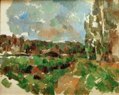 Landskab ved en flod af Paul Cézanne