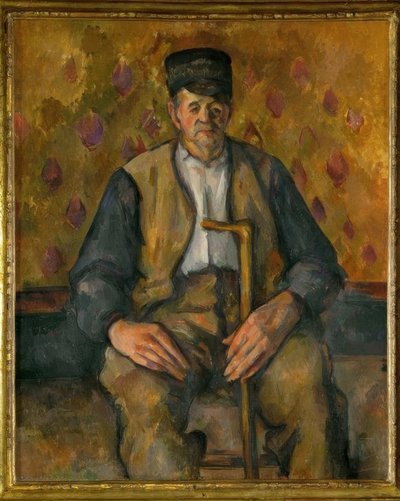 Siddende bonde af Paul Cézanne