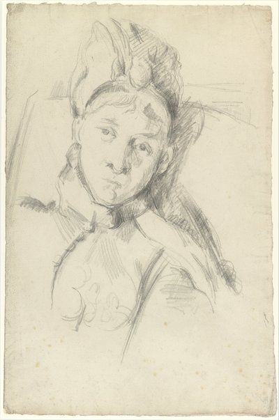 Portræt af Hortense Cézanne-Figuet, kunstnerens kone af Paul Cézanne