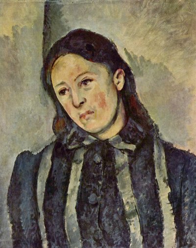 Portræt af Madame Cézanne af Paul Cézanne