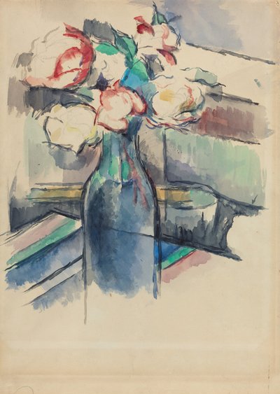 Roser i en flaske [recto] af Paul Cézanne