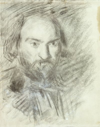 Selvportræt; Selvportræt, ca. 1874 af Paul Cézanne